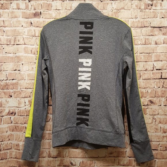 PINK Victoria’s Secret Jacket ULTIMATE 1/4 Zip Thumb Holes Size Small - Picture 11 of 12